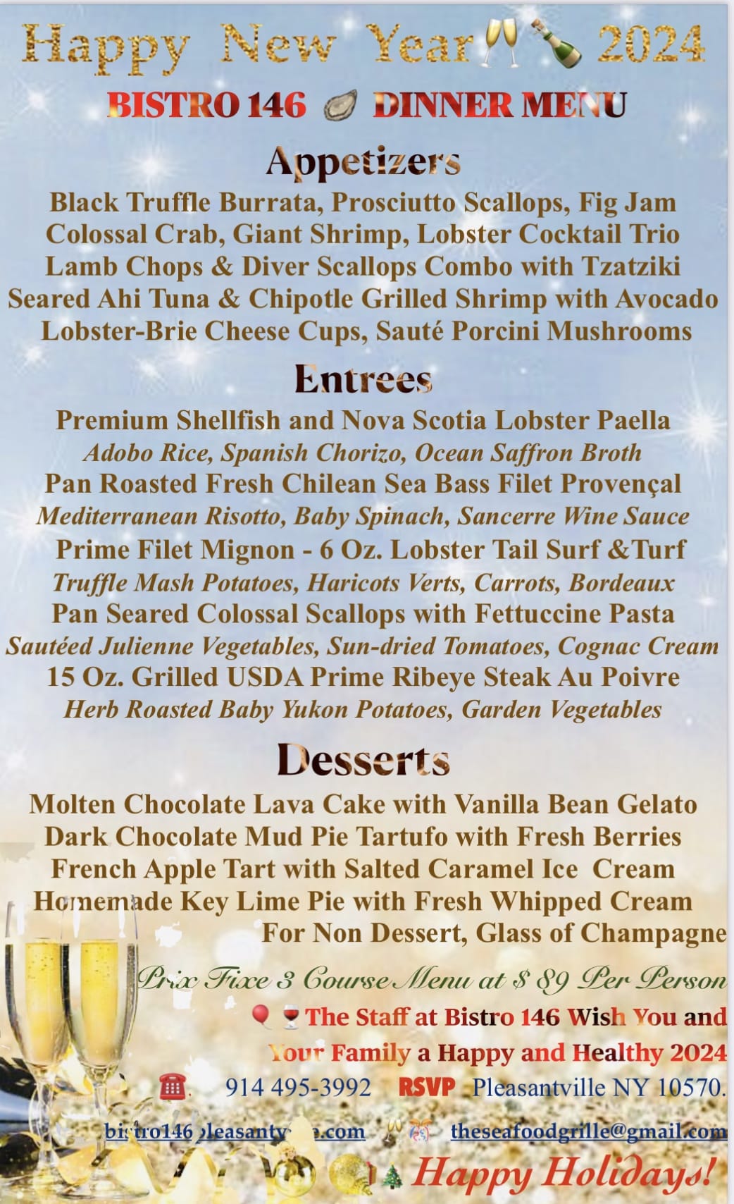 Menu Bistro 146